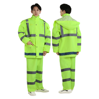 Combinaison de pluie durable, imperméable, respirante, haute visibilité, réfléchissante, pour moto, patrouille routière, sécurité, travail