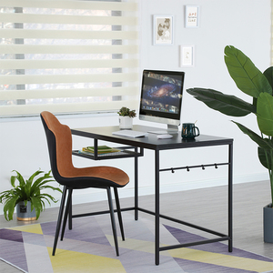 Современный промышленный Скандинавский дизайн, письменный стол для домашнего офиса, деревянная рабочая станция с полками - Product Image 4