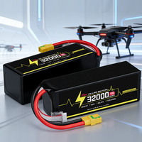 Batterie LiPo pour drone RC personnalisable 32000mAh 22.8V 6S1P 10C à décharge continue, certifiée CE, pack de batteries lithium-ion pour UAV FPV