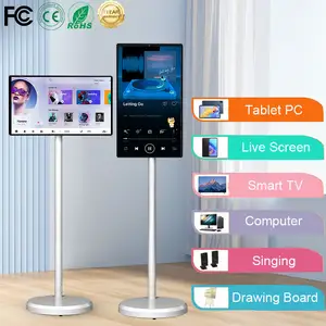 21.5 27 32 Inch Home Entertainment Lcd Wireless Touch Screen Stand By Me Tv Monitor Android Tv With Stand Android 12 Os
