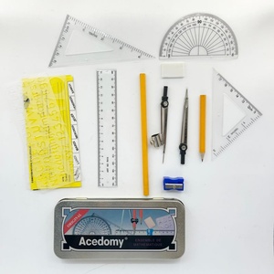 Juego de Reglas de 4 Piezas a Precio de Fábrica, Incluye Caja Geométrica con 13 Instrumentos Matemáticos de Metal - Product Image 4