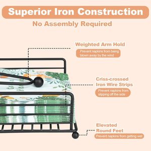 ที่ใส่กระดาษเช็ดปากสำหรับโต๊ะและห้องครัว ที่ใส่กระดาษเช็ดปากแบบแบนทันสมัยสำหรับใช้ในบ้านและรับประทานอาหารกลางแจ้ง ที่ใส่กระดาษเช็ดปากแบบมีแขนถ่วงน้ำหนัก - Product Image 3