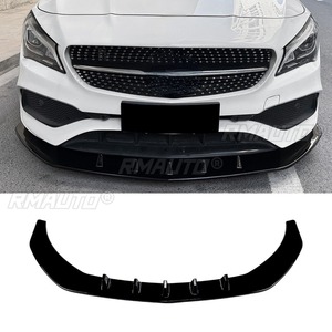 สำหรับ Mercedes Benz CLA Class C117 ปี 2016-2019 AMG ชุดแต่งกันชนหน้าแบบ Lip Splitter Diffuser 3 ชิ้น ชุดป้องกันกันชน - Product Image 2