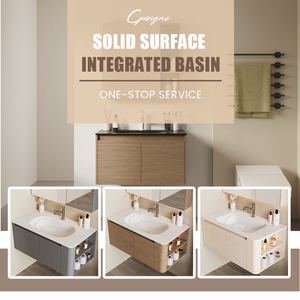 Superficie solida piano posteriore quadrato sotto il bancone lavabo da incasso lavabo da <span class=keywords><strong>bagno</strong></span> - Product Image 5