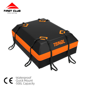 Caja de Techo para Auto Tenbl 400L, Impermeable, de PVC, Plegable, con Cierre, Apertura Lateral Trilateral, Tiras Reflectantes Nocturnas - Product Image 4