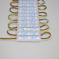 Module LED RGB 12V 3 SMD3030 LED 1,2W IP68 Étanche Pixel Numérique Modules LED RGBIC Programmables pour Boîte à Lumière/Lettres Lumineuses