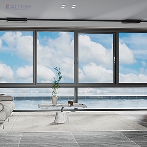 Fuson Úc Tiêu Chuẩn Dễ Dàng Cài Đặt Gỗ Tiết Lộ Ban Công Nhà Bếp Nhôm Trượt Cửa Sổ Với Màn Muỗi Cho Nhà - Product Image 1