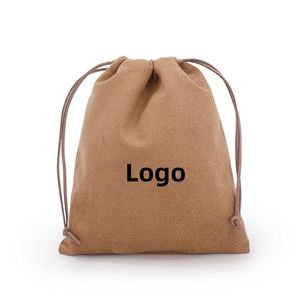 Wholesale Recyclable <b>Medium</b> Velvet Drawstring <b>Bag</b> Customized Color Rope Handle for Stationery Jewelry Gift Packaging Storage - Product Image 1
