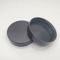 Capsules à vis lisses de bonne qualité, noires, 48-400, 48 mm, couvercles en plastique pour pots en PET