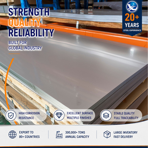 High Quality 430 304 2B Finish 0.5mm x 1219mm 4'x8' Annealed Stainless Steel Sheet of Building Materials - Product Image 1