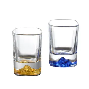 Iceberg Cup Bar Square Cup Heavy Base Clear Shot Glasses Wholesaler Customization Unique Snow Mountain Glass CLASSIC Party /