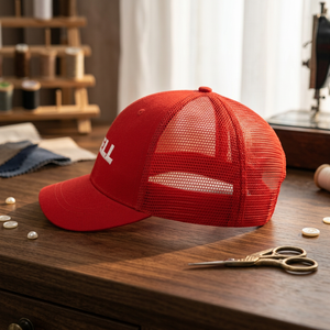 Casquette de baseball unisexe 6 panneaux en maille respirante structurée avec logo brodé et visière courte – Vente en gros directe usine - Product Image 1