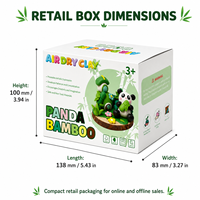 Kit de Arcilla Seca al Aire para Niños, Personalizable al por Mayor, Mini Panda DIY, No Tóxico, 12 Colores, Juguete de Modelado para Niños, OEM