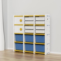 Kunststoff-Kinderregal mit hoher Kapazität für Spielzeug und Kleidung