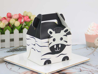 Boîtes à cadeaux pour animaux mignons, boîtes cadeaux en papier portables pour les bonbons et friandises d'anniversaire des enfants, boîte à friandises personnalisée, vente en gros disponible