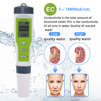 Testeur 3 en 1 pH/EC/température, stylo de test de qualité de l'eau avec rétroéclairage