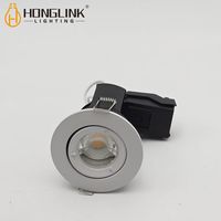 Spot encastré LED anti-éblouissement 35W max, rond, fixe, ignifuge IP20, pour éclairage intérieur commercial et hôtelier