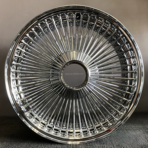 Cerchi <span class=keywords><strong>a</strong></span> raggi JY 17x8 17x9 18x8 Cromo Argento Reverse Standard Straight Lace 100 raggi Dayton Wire Wheels - Product Image 4