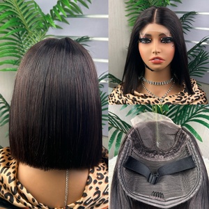 Perruque Bob SDD Vietnamienne Lisse Baguette 100% Cheveux Humains avec Fermeture en Dentelle 4x4 Super Soyeuse – Vente en Gros - Product Image 4