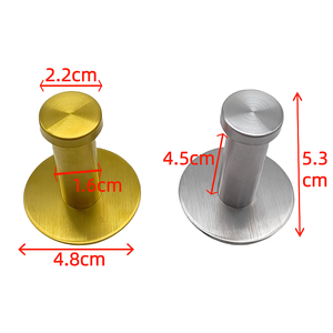 Gancio appendiabiti da bagno in acciaio inossidabile nero, moderno gancio appendi asciugamani da parete per hotel, gancio appendi chiavi in metallo per appartamento e casa - Product Image 4