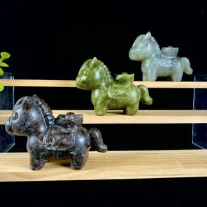 Nouvelle conception, cheval en cristal doré, sculpture à la main, artisanat chinois, nouvel an du cheval, Feng Shui, décoration porte-bonheur, cadeau - Product Image 5