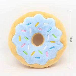 Venta caliente juguetes para mascotas de alta calidad dibujos animados en forma de donut perro Squeak felpa suministros para mascotas juguetes de sonido juguete de movimiento interactivo - Product Image 4