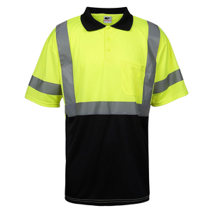 Vente en gros de chemises réfléchissantes uniformes de travail 100% polyester haute visibilité à séchage rapide logo personnalisé sweat-<span class=keywords><strong>shirt</strong></span> de sécurité réfléchissant - Product Image 4