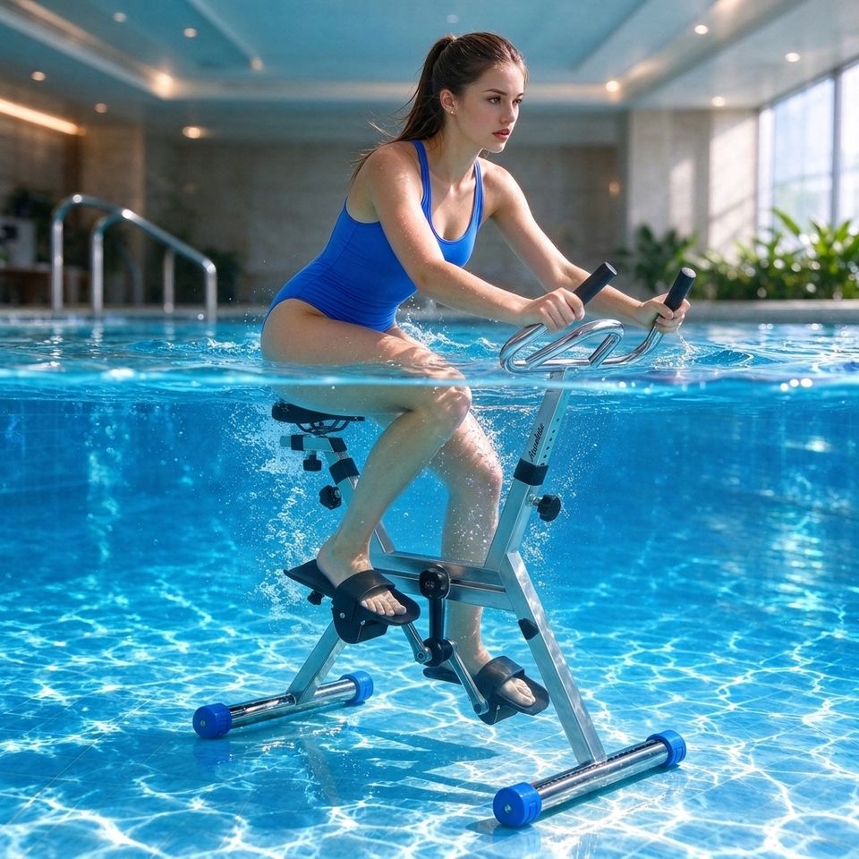 316 Stainless Steel Pool Exercise Bicycle Adjustable Aquatic Fitness ...