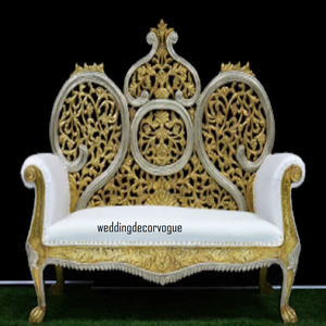 Conjunto de sofás tallados de madera para boda, conjunto de sofás de diseño moderno y elegante, conjunto de sofás tallados - Product Image 6