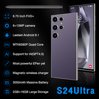 Teléfono Inteligente S24Ultra HD de Última Generación en Oferta, Pantalla Ancha, 2GB+16GB, 3G, Doble SIM, Android 8.1, OEM