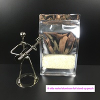 Sachet refermable autoportant à fermeture éclair, à scellage élevé, à huit soudures, pour aliments pour chiens, gelée, chips de pommes de terre, fruits secs/thé, et chewing-gum