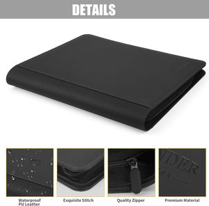 Albums de cartes TCG personnalisés à 9 pochettes, classeur de cartes à collectionner avec 360 pochettes, couverture en cuir PU - Product Image 3