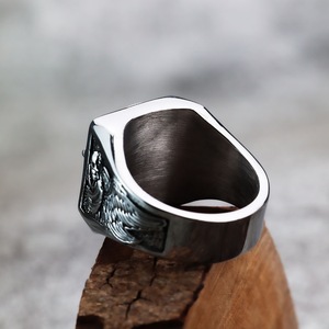 Bague Crâne Vintage Punk Biker en Acier Inoxydable pour Homme, Motif <span class=keywords><strong>Grim</strong></span> <span class=keywords><strong>Reaper</strong></span>, Idéale pour Mariages et Cadeaux, Bijoux de Mode en Gros - Product Image 3