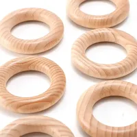 Online Wooden Rings Wooden Hoops for Craft High Quality Natural Beech Smooth Unfinished Round Wood Rings Circles