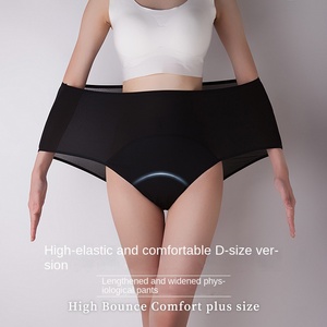 Ropa Interior Menstrual Impermeable y Antibacteriana de Punto Sólido para Mujer, Talla Grande, Estilo Hipster, con Regalo - Product Image 5