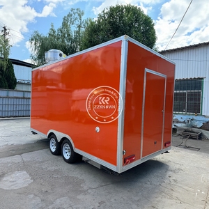 2025 New Street Outside <b>Ice</b> Cream <b>Coffee</b> Food Truck BBQ Pizza Fully Equipped Stainless Steel Food Trailer for Sale - Product Image 3