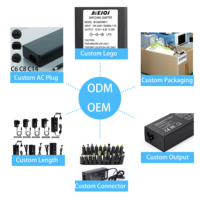 Adaptateur d'alimentation CC MEIQI 12V 5A 60W avec protection QC3.0 OVP, entrée universelle, matériau ignifuge pour PC - Meilleur prix, haute qualité