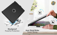 Étui Clavier Tactile pour iPad 10.2 10.5 Pouces avec Rotation d'Écran à 360° et Support pour Stylet