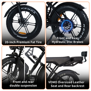 Bicicleta Eléctrica VOMO X80 ULTRA de Alta Potencia para Montaña, Venta al por Mayor Directa, Motor Eléctrico X80 de 250W, Batería sin Escobillas, Tiempo de Carga - Product Image 3