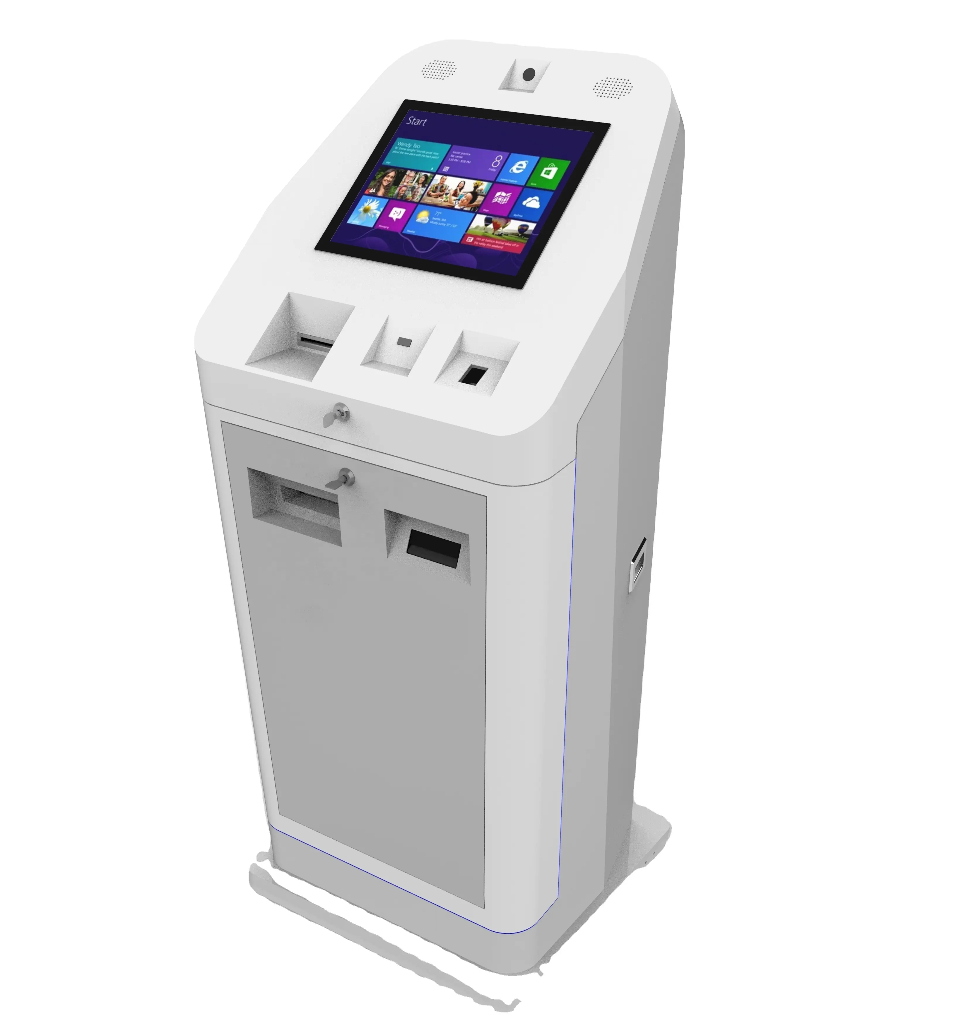 Quiosco personalizado Fabricante Banco Cajero Automático Quiosco Máquina de depósito en efectivo Quiosco de pago en efectivo con dispensador de notas