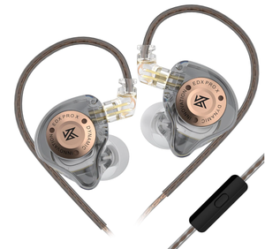 KZ EDX Pro X 1DD Écouteurs intra-auriculaires filaires HiFi avec câble <span class=keywords><strong>d</strong></span>étachable 2 broches de 0,75 mm, large plage de fréquences 20-40 kHz, pour le gaming, avec ou sans micro - Product Image 1