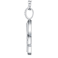 Pendentif en argent 925 avec moissanite entièrement sertie, design symbole du yen, bijoux de luxe style hip-hop, pendentif personnalisé bling tendance