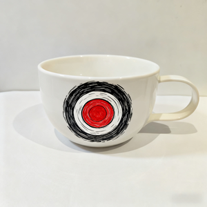 Mug à café en céramique fait main - Motif de cible de tir à l'arc peint à la main - Cadeau de vacances idéal - Product Image 4