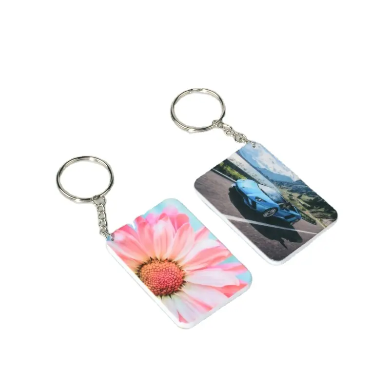 Factory Price Blank Sublimation Keychain Polymer Plastic Keychain