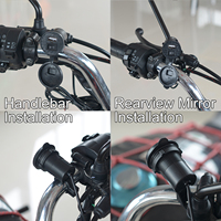 Accessoires pour moto, chargeur de téléphone portable avec port USB pour motos avec interrupteur marche/arrêt