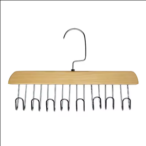 Appendiabiti in legno 2025 personalizzati con 8 ganci in metallo per sciarpe e cinture per appendere Organizer risparmio di spazio per la biancheria intima del negozio e altri oggetti - Product Image 4