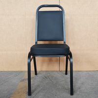 Chaises de banquet d'hôtel en métal empilables avec revêtement en tissu pour restaurant et événements – Vente directe usine