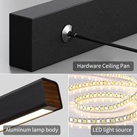 Luminaires suspendus linéaires à LED personnalisés Lumières modernes d'îlot pour la cuisine, la salle à manger, le salon, le bureau et le bar