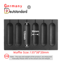 Machine à gaufres commerciale en acier inoxydable de qualité allemande Deutstandard, modèle hot-dog