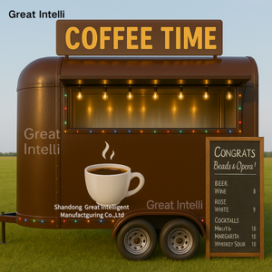 Kiosque de restauration rapide taille personnalisée camion de crème glacée chariot de restauration à hot-dogs remorque pour barbecue camion de crème glacée café camion de nourriture caravane restaurant - Product Image 2